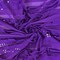 Ultra Purple-Silver Foil Dot Printed Stretch Poly Ruffle Knit Fabric By the Yard